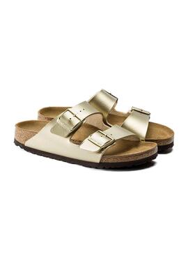 Sandalen Birkenstock Arizona BF Gold Für Damen