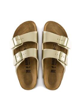 Sandalen Birkenstock Arizona BF Gold Für Damen