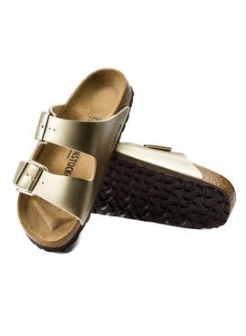 Sandalen Birkenstock Arizona BF Gold Für Damen