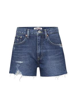 Short Jeans Tommy Jeans Hotpant Blau Für Damen