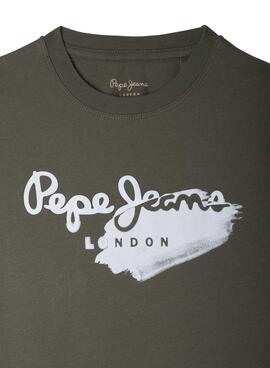T-Shirt Pepe Jeans Logo Celio Grün Für Junge