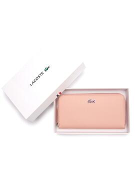 Geldbörse Lacoste Reissverschluss Pique Pink für Damen