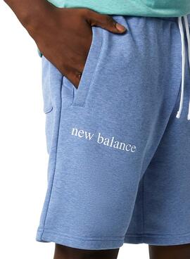 Bermudas New Balance Essentials Pure Blau Herren