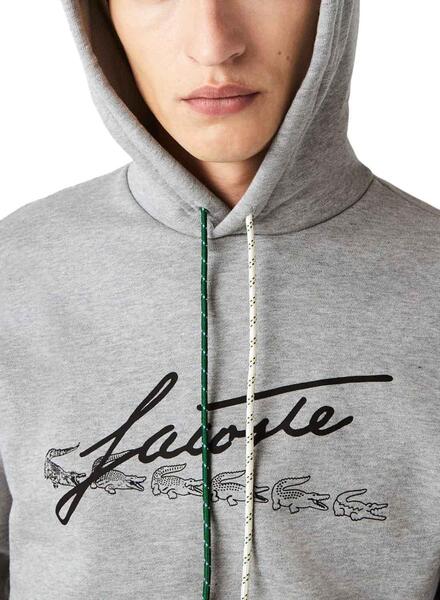 Pullover Lacoste Sweatjacke Grau Lacoste Sport Kapuze Herren