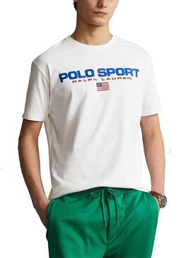 T-Shirt Polo Ralph Lauren Sport Weiss Herren