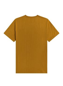 T-Shirt Fred Perry Bestickter Senf Für Herren