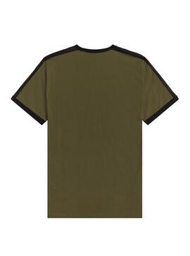 T-Shirt Fred Perry Ringer Banda Grün Für Herren