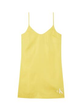 Kleid Calvin Klein Monogram Gelb Für Damen