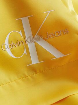 Kleid Calvin Klein Monogram Gelb Für Damen