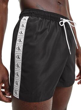 Badehose Calvin Klein Drawstring Banda Schwarz Herren