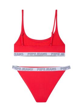 Bikini Pepe Jeans Poppy Rot Für Mädchen