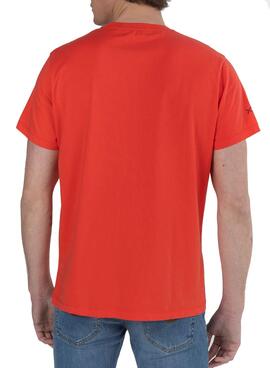 T-Shirt El Pulpo Silhouette Rot für Herren