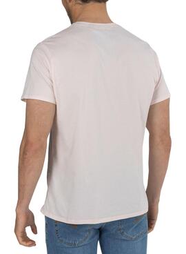 T-Shirt El Pulpo Basic Logo Rosa für Herren