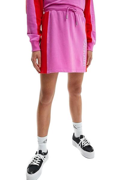 Rock Calvin Klein Colorblock Rosa für Mädchen | Sommerkleider