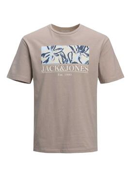 T-Shirt Jack & Jones Flower Beige für Junge