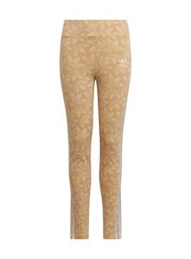 Leggings Adidas Originals Logos Beige für Mädchen