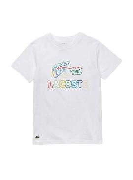 T-Shirt Lacoste-Logo Total Colour Weiss Mini