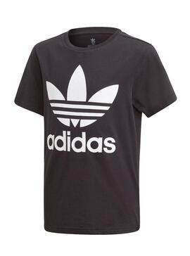 T-Shirt Adidas Trefoil Tee Schwarzes Junge