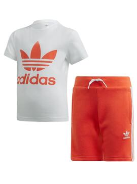 Set Adidas Trefoil Orange Junge 