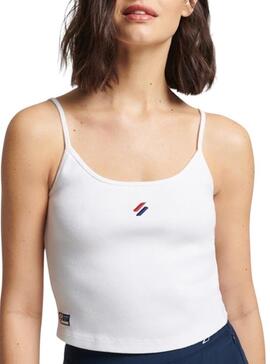T-Shirt Superdry Code Essential Weiss für Damen