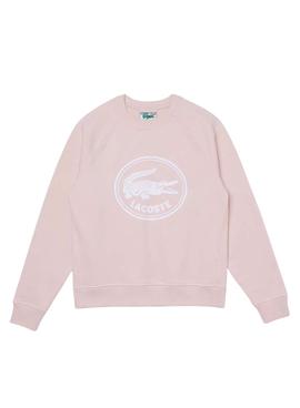 Sweatshirt Lacoste Logo Dreidimensional Pink Damen