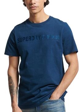 T-Shirt Superdry Vintage Corp Logo Jarrad Blau Herren