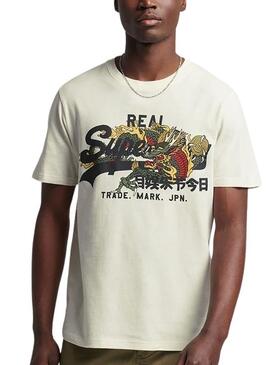 T-Shirt Superdry Vintage Narrative Weiss Herren