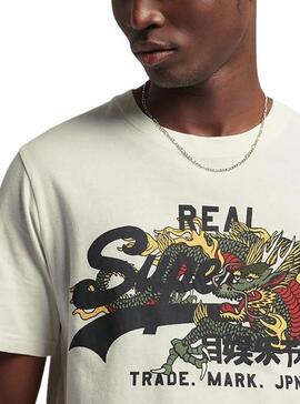 T-Shirt Superdry Vintage Narrative Weiss Herren