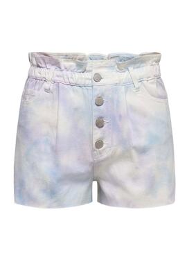 Short Jeans Only Cuba Tie Dye Multi für Damen