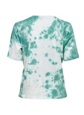 T-Shirt Only Tania Tie Dye Grün für Damen
