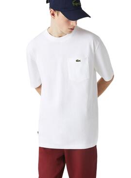 T-Shirt Lacoste Live TH2748 Weiss Herren und Damen