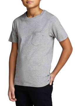 T-Shirt Jack and Jones Pocket Grey Junge