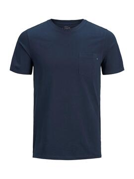 T-Shirt Jack and Jones Pocket Marine Blau Junge