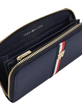 Geldbörse Tommy Hilfiger Signature Marineblau für Damen
