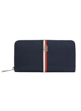 Geldbörse Tommy Hilfiger Signature Marineblau für Damen