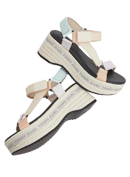 Sandalen Tommy Jeans Wedge Oxygen Multicolor