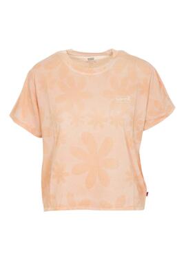 T-Shirt Levis Graphic Blumen Orange für Damen