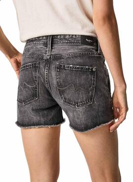 Short Jeans Pepe Jeans Thrasher Schwarz für Damen