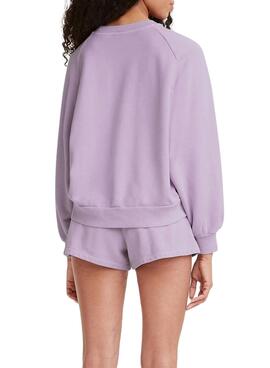 Sweatshirt Levis Snack Lila für Damen