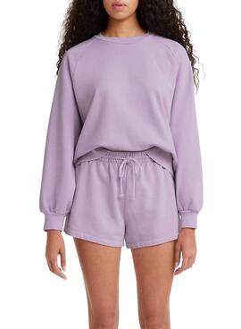 Sweatshirt Levis Snack Lila für Damen