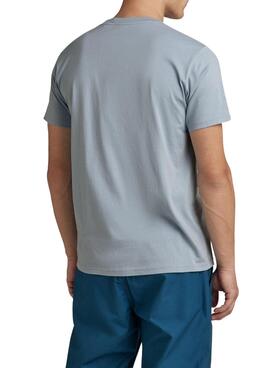 T-Shirt G-Star Schal Print Blau für Herren