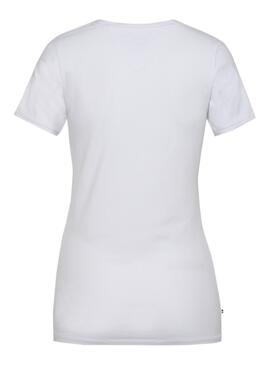 T-Shirt Tommy Jeans Basic Stretch Weiß Frau