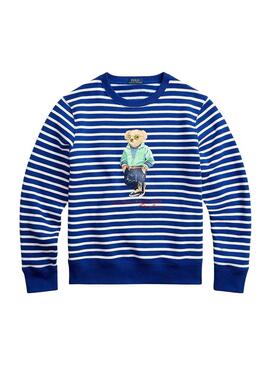 Sweatshirt Polo Ralph Lauren Streifen Bear Blau Herren