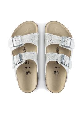 Birkenstock Arizona Sandalen in Silber für Mädchen