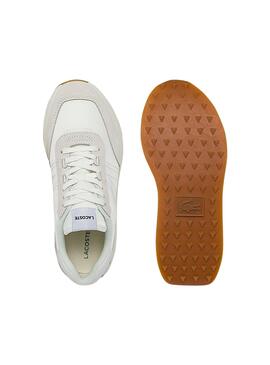 Sneaker Lacoste L Spin Weiss und Beige Damen