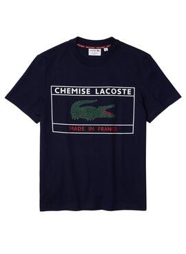 T-Shirt Lacoste Made In France Marina für Herren