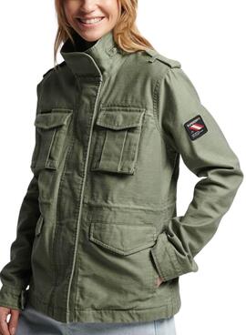 Jacke Superdry Jahrgang Grün für Damen