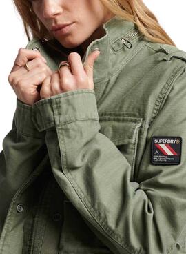 Jacke Superdry Jahrgang Grün für Damen