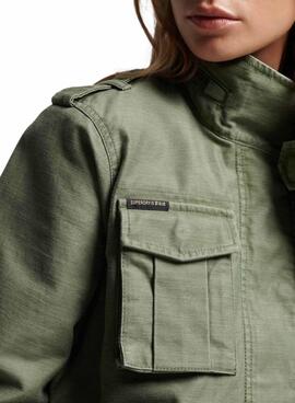 Jacke Superdry Jahrgang Grün für Damen