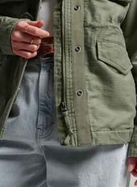 Jacke Superdry Jahrgang Grün für Damen